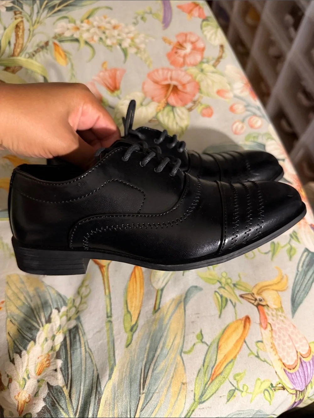 Kids Black Lace-Up Derby Shoes - Sleek Formal Oxfords